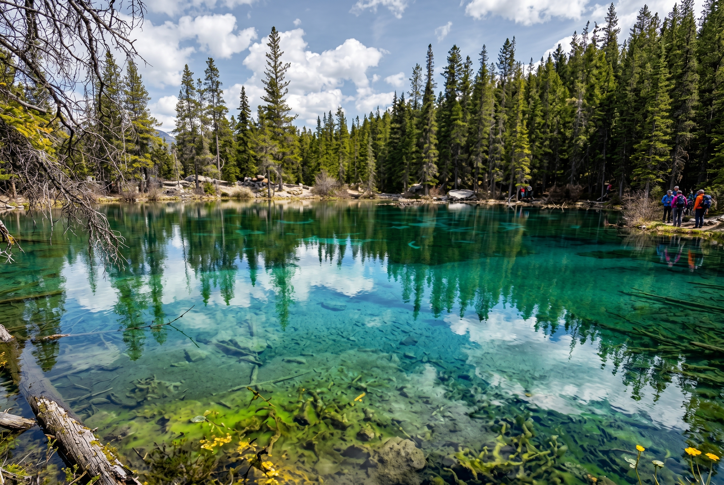 grassi-lakes-canmore-alberta-hiking-emerald-green-water-mountains-pines-outdoors-scenery